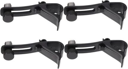 4 Adet Lü Davul Mikrofon Kelepçesi Darbeye Dayanıklı Mikrofon Standı Klipleri Taşınabilir ve Kullanım için Uygun Standart Mikrofonlarla Uyumlu