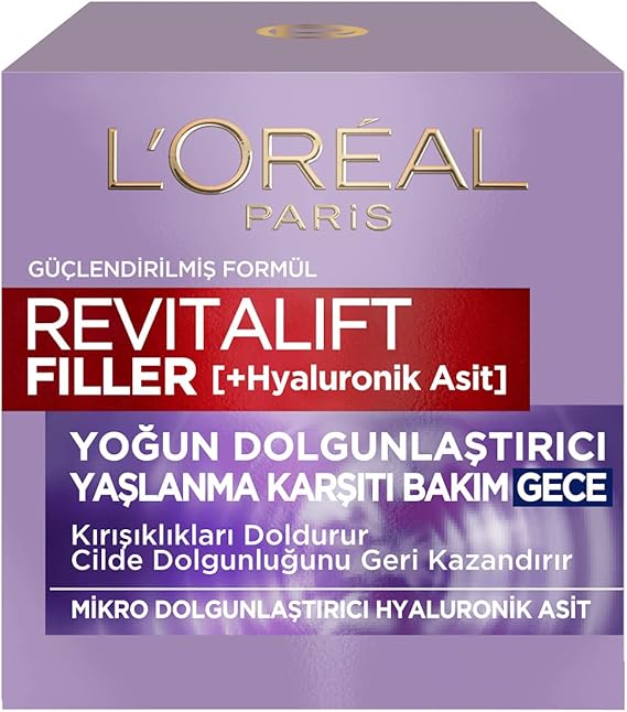 PARIS Revitalift Filler Yoğun Dolgunlaştırıcı Hyaluronik Asit İçeren Yaşlanma Karşıtı Gece Kremi 50 ml - Görsel 2