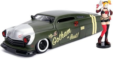 Oyuncak DC Comics Bombshells Harley Quinn & 1951 Merkür Die-cast araba, 1: 24 Ölçek Araç & 2.75 "Koleksiyon heykelcik% 100 Metal"