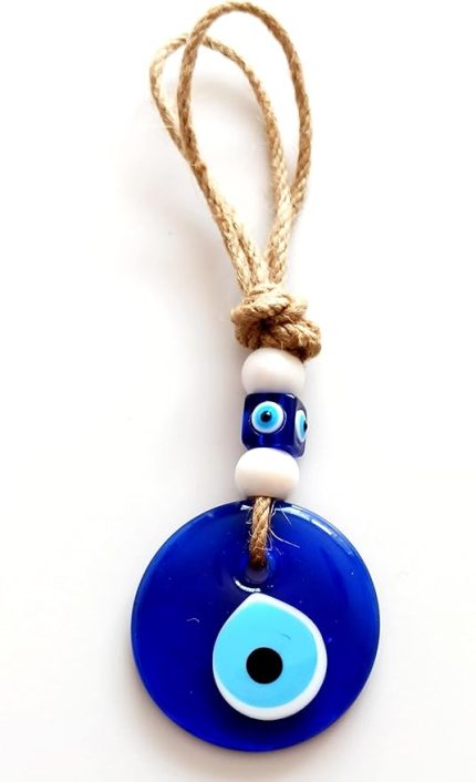 Klasik Mavi Cam Nazar Boncuğu 7 Santimetre Çapında Nazarlık Duvar Süsü