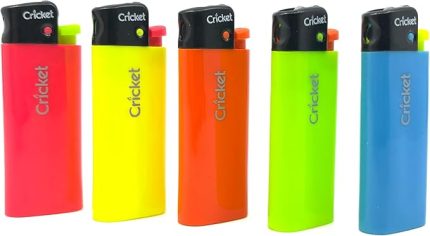 Renkli Cep Boy/Pocket - Taşlı Çakmak 5'li SET No:4