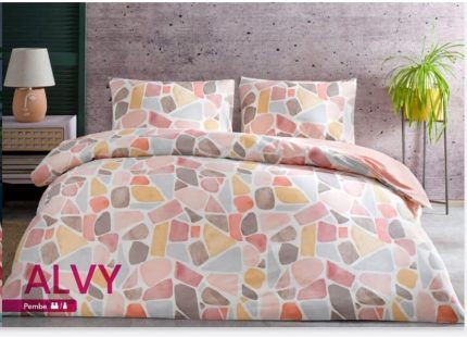 Alvy Ranforce Düz Pamuk Nevresim Takımı, Pembe, Tek Kişilik