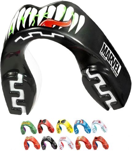 Venom Sports Ağız Koruyucu Çift Katmanlı Premium Koruma Yetişkin Sakız Kalkanı Boks, MMA, Ragbi, Dövüş Sanatları, Judo ve Tüm Temas Sporları için Kılıflı