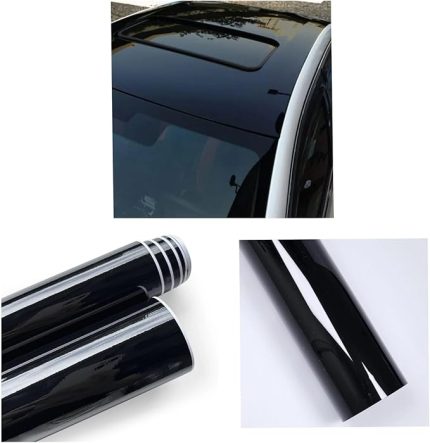 Piano Black Parlak Siyah Hava Kanallı Üstü Koruma Jelatinli Araç Motor Aksesuar Araç Tavan Kaplama Folyosu Kırılmaz Çizilmez Özel Postüplü Ambalajda Gönderim (50Cm X 1 Metre)