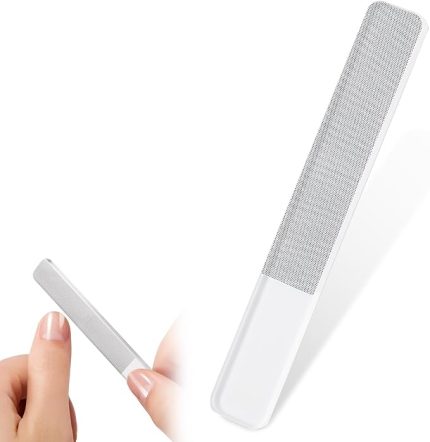 Nano cam tırnak törpüsü, manikür cam törpü, tırnaklar için, doğal tırnak törpüsü, cam tırnak törpüsü, ince taneli – koruyucu kılıflı tırnak bakımı, kolay temizlik için yıkanabilir (1 adet)