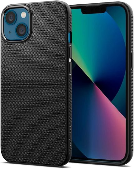 iPhone 13 Kılıf Liquid Air Matte Black - ACS03519