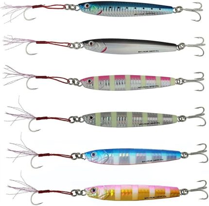 Gear 3D Slim Minnow Jig 100g Pink Zebra Glow
