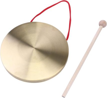 Pirinç El Gong Çin Opera Enstrümanı 15cm Çap Canlı Ses Erkek Ve Kız Çocukları Koordinasyon Müzik Etkinlikleri İçin Harika