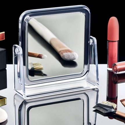 Akrilik Kare Makyaj Aynası, Akrilik Mini Makyaj Aynası - Kare Ayna, Şeffaf Ayna Şık ve Pratik Makyaj Deneyimi İçin İdeal Seçim!