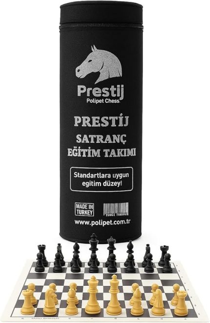 Rulo Satranç Takımı | Eğitim Satranç Seti Katlanabilir Biala Derisi Rulo | Plastik Taşlı | Taşıma Çantalı | Okul ve Turnuva Kullanımı İçin Uygun |