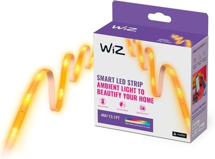 Ayarlanabilir beyaz ve renkli LED şerit, 4 m, Type-C, 16 milyon renk, WLAN üzerinden uygulama/ses ile akıllı kontrol