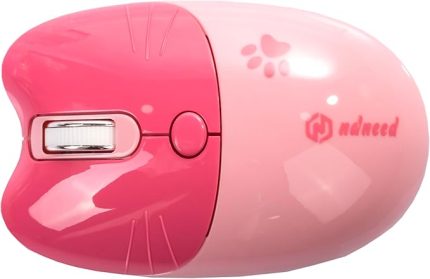 Kedi Kablosuz Pembe Mouse Bluetooth + 2.4G Dual Mode