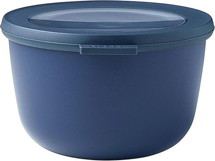 - Multi Bowl Cirqula Round - Kapaklı Saklama Kabı - Buzdolabı için hava geçirmez saklama kutusu ve mikrodalga fırın kabı olarak uygundur - 1000 ml - Nordic Denim
