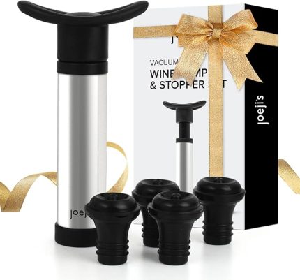 Kitchen 4 Silikon Şarap Şişesi Tıpaları, Şarap Tasarruflu Pompalı - Şarap Vakum Pompası ve Oksidasyonu Yavaşlatmak için Durdurucu, Bitmemiş Kırmızı Beyaz Şarap