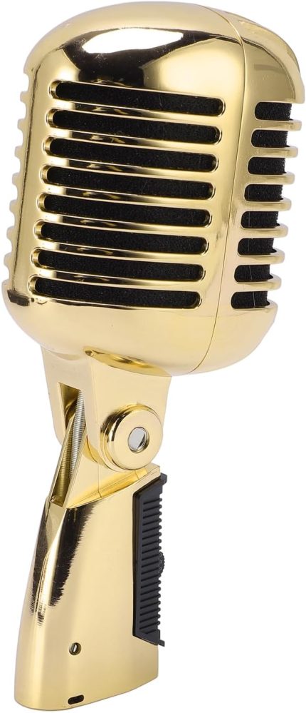 Dinamik Mikrofon Sağlam Döküm Oyunlu Çinko Alaşım Kardiyoid Toplama Deseni - Stüdyo Ve Canlı Performanslar Gürültü Ve Titreşim Sönümleme (GOLD)
