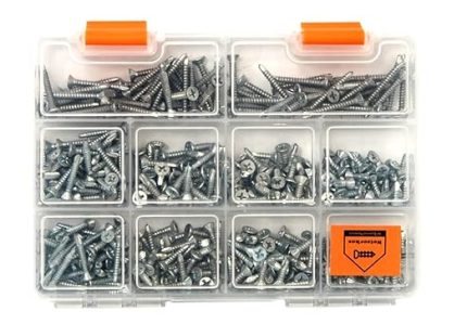 All Essential Fasteners 420'li Akıllı Havşa Başlı Vida Seti–10 Çeşit Matkap Uçlu –takım Çantalı Akıllı Vida Seti