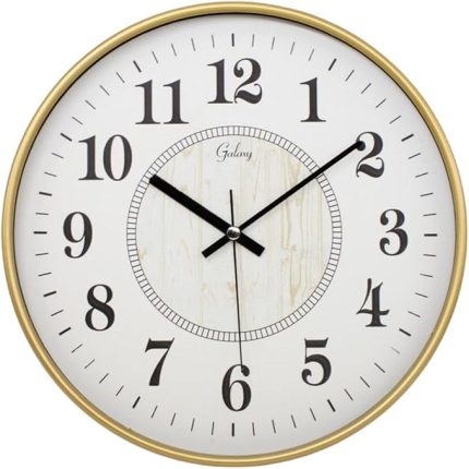 D-218-A-2 Eskitme Kadran 30 cm Sessiz Akar Duvar Saati Gold