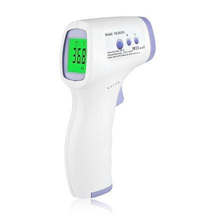 Dijital Temassız Ateş Ölçer Termometre Tabanca Model Hafızalı Pilli Bebek Çocuk Kedi Köpek Ortam Nesne Yemek Havuz