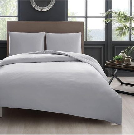 Pamuklu Ranforce Tek Kişilik 160x220 Nevresim Yorgan Kılıfı - Gri