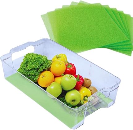 Içi Meyve Sebze Nem Önleyici Küf Koruyucu Mat, Meyve ve Sebze Ömrünü Uzatan Yeşil Kaplama 2 adet