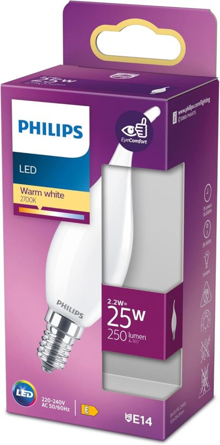 LED Classic 25W BA35 E14 Mum Tipi WW Dim Edilmez Ampul