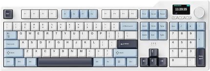 Ajazz AK35i V3 Kablosuz Mekanik Oyuncu Klavyesi-Gasket Gövde Yapısı Dinamik RGB-TFT Ekranlı Mavi/Avakado Switch