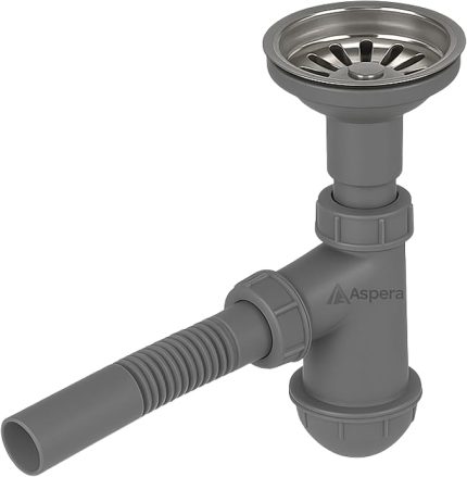 Gri Evye Sifonu – Koku Önleyici ve Temizlenebilir Lavabo Altı Kovası, Dayanıklı ve Şık Tasarım, Kolay Montaj