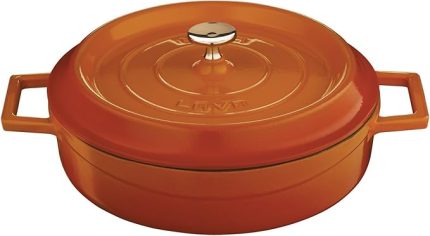 Döküm Çok Amaçli Yayvan Tencere Çap(Ø) 24 cm - Trendy Turuncu