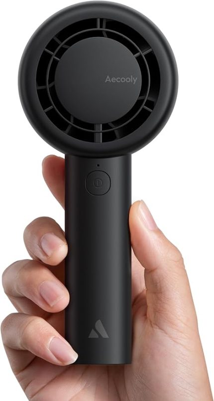 Taşınabilir Taşınabilir Turbo Fan [16H Maksimum Soğutma Süresi], 5 Hızlı USB Şarj Edilebilir Mini Kişisel Pille Çalışan Küçük Cep Soğutma Fanı Kadınlar, Seyahat, Ev, Ofis, Plaj, Kirpik için