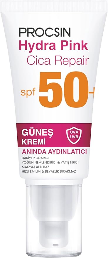 Hydra Block Pink SPF 50+ Güneş Kremi, Aydınlatıcı & Leke Karşıtı, Cam Cilt Etkisi, Tüm Cilt Tiplerine Uygun, 50 ML