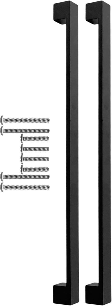 ve Banyo Dolabı Kapakları ve Çekmeceler için Kalın Metal Kulp Paslanmaz Alüminyum Mobilya Dolap Kulbu 320mm Mat Siyah 2 Adet