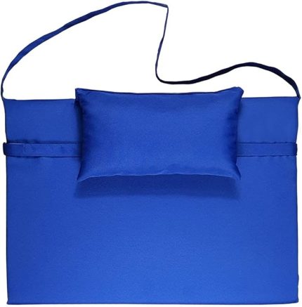 TAŞINABİLİR KATLANIR ÇANTA ŞEZLONG MİNDERİ, YASTIKLI MİNDER (MAVİ)