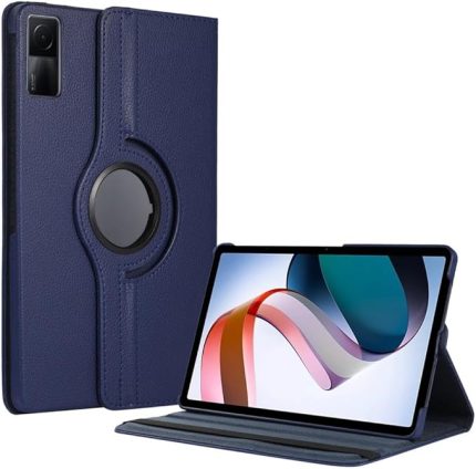 Redmi Pad SE 11inç ile uyumlu Kılıf 360 Dönebilen Standlı Case Lacivert