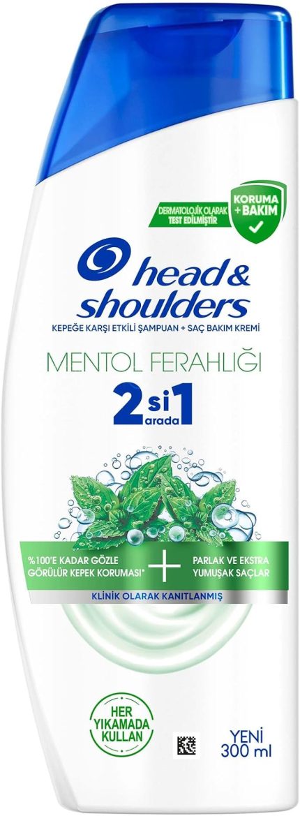 & Shoulders Mentol Ferahlığı 2'si 1 Arada Kepeğe Karşı Etkili Şampuan 300ml