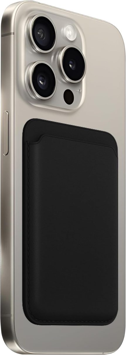 iPhone için Magsafe ile Uyumlu Cüzdan Manyetik Kartlık Yenilenmiş V2 Güçlü Mıktanıs ile Süper Yapışma ve Sağlam Tutuş (Siyah, Klasik)