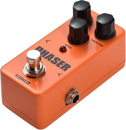 FPH2 PHASER Elektrik Gitar Efekt Pedalı Taşınabilir Gitar Efekti Phase Tekli Elektrik Gitar Efekt Pedalı Analog Efekt Oran/nlik/Miks 3 Kontrol Düğmesi Elektrik için Gerçek Baypas