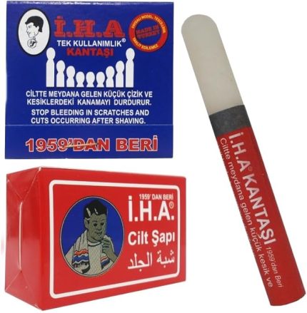 Cilt Şapı ve Kan Taşı Seti, 70 gr Cilt Şapı, 1 Kalem Kan Taşı, 20'li Kullan-At Kan Taşı