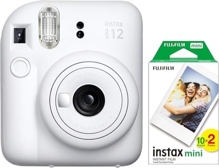 mini 12 Beyaz Fotoğraf Makinesi ve 20'li mini Film