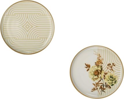 Porselen Moderna 6 Kişilik 19 Cm Pasta Takımı Nostalji