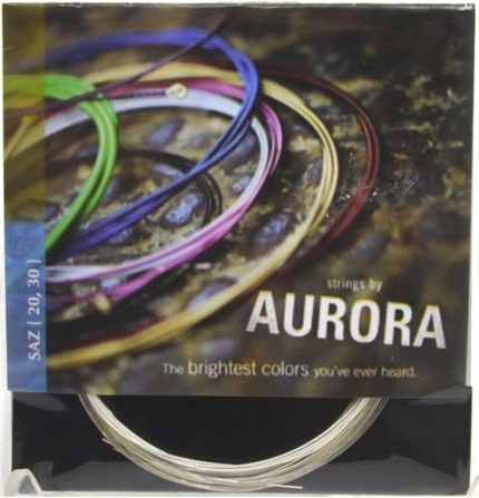 Uzun Sap 0,20 Uzun Saz Teli - Mızrap Hediyeli Aurora Bağlama Teli