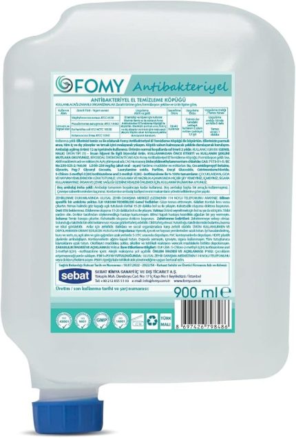 Antibakteriyel Köpük Sabun El Yüz Vücut 900 ml