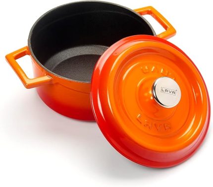 Döküm Yuvarlak Tencere, Trendy, 16cm, Turuncu