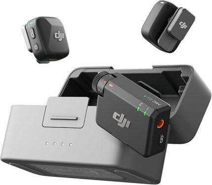 MIC Mini (2Tx + 1 Rx Şarj Kutusu), Ultra Hafif, HQ Ses, 48 Saat Kullanım, Gürültü İptali, Otomatik Limit, Kablosuz Mikrofon, Kamera/Iphone/Android, Vlog, Akış İçin