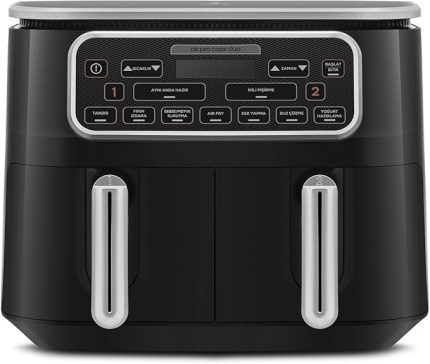 AIR PRO COOK DUO TANDIR XXXL 8 LT AIRFRYER B. SILVER