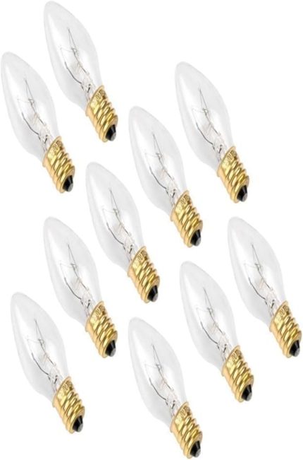 7w Şeffaf Tuz Lambası Ampulu - Gece Lambası (10 ADET) Şeffaf Parfüm Ampul E14 Duy