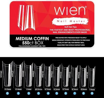 Nesil Protez Tırnak Jel Tips Soft Gel Tips Medium Coffin 550 adet