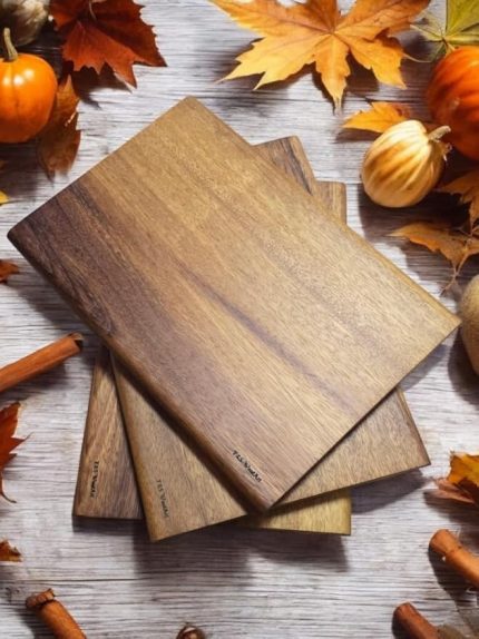 WoodArt IROKO TEK PARÇA - YEKPARE - MASİF Doğal Ağaç Ahşap Büyük Boy 40 x 27,5 Cm Kesme Tahtası