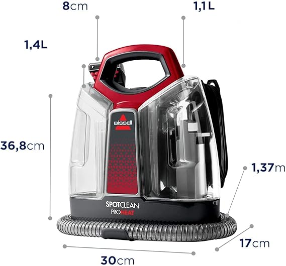 SpotClean ProHeat, Halı - Koltuk Yıkama ve Leke Çıkarma Makinesi, Ev ve Araç İçi Döşemelere Özel Leke Çıkarıcı, 330 W, 36988 - Görsel 2