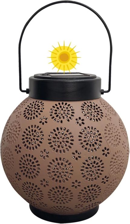 Güneş Enerjili Dekoratif Led Fener / Askılı Bahçe Feneri / Bahçe Dekorasyon Feneri / GT-SL25R