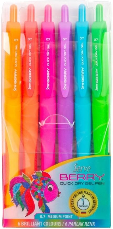 Berry Jel Kalem 07mm Karma Blister 6li